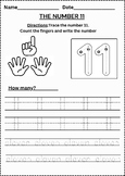 Number 11 to 20 worksheets pdf ( 20 Pages)