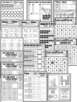 Number 14 Math Worksheets-NO PREP (PRE-KG EDITION)-Counting and ...