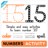 Number 15 Tracing, Writing & Spelling