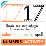 Number 17 Tracing, Writing & Spelling