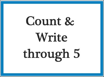 Preview of Smart Board Activity Counting and Writing to 5
