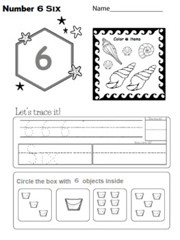 Preview of Number 6 Activity Sheet