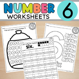 Number 6 Worksheets for Kindergarten