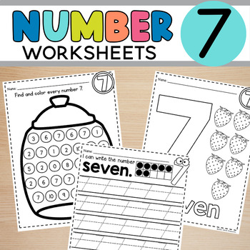 number 7 worksheets by sarah chesworth teachers pay teachers