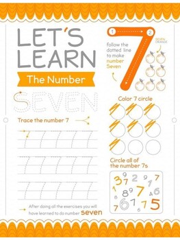 Preview of Number 7 worksheet: A Playful worksheet to Number Mastery!