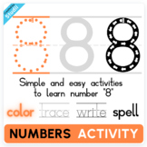 Number 8 Tracing, Writing & Spelling