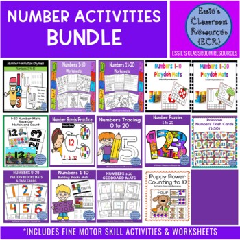 Number Activities BUNDLE by Essie's Classroom Resources - Esther Bobb