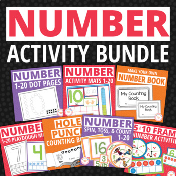 Preview of Counting Activities to 10 & to 20 - Number Sense & Number Recognition BUNDLE