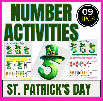 Preview of Number Activities for Kindergarten ⭐ - Numbers 1-10 - Addition St. Patrick's Day