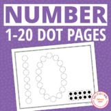 Number Activity: 0-20 Number Dot Worksheets