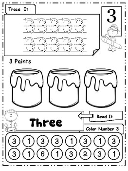 Number Activity - PreK & Kindergarten by Piccobee | TPT