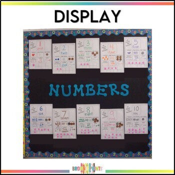 Number anchor chart English, Spanish, and base ten blocks by Edubilingo