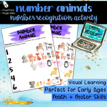 Preview of Number Animals: A Digital Number Recognition Activity