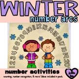 Number Arcs for Kindergarten and Pre-k Winter Theme