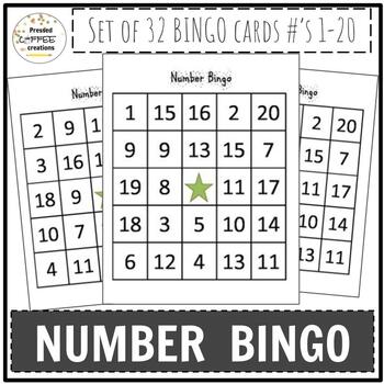 Preview of Number BINGO (1-20)