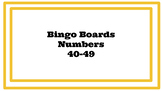 Number Bingo Game 40-49
