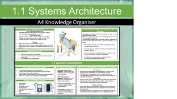 Preview of J276 1.1 Systems Architecture Knowledge Organiser (Computing)