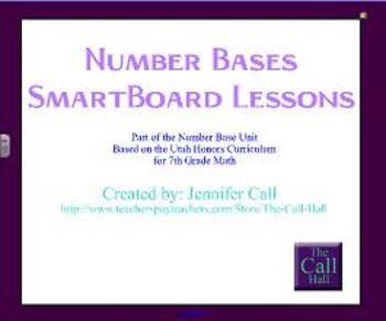 Preview of Number Bases SmartBoard Lessons