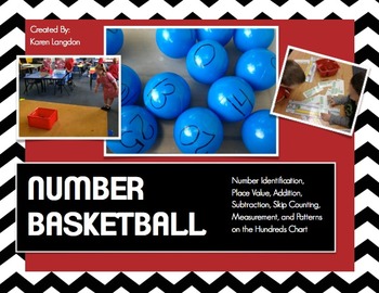 Preview of Place Value, Base Ten, Measurement, Ten Frames, +, -, More! Number Basketball