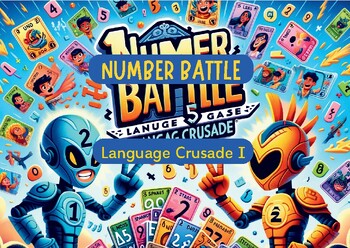 Preview of Number Battle - Language Crusade I (Spanish/English) **FLASH CARD GAME**