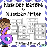 Number Before and Number After Worksheets {NO PREP} Packet