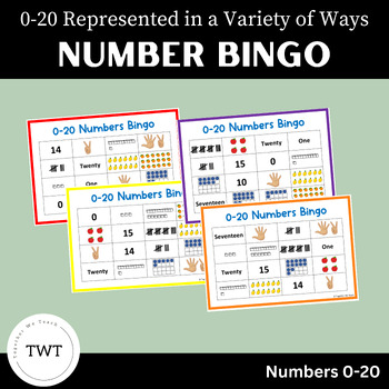 Preview of Number Bingo 0-20 - Represented in a Variety of Ways
