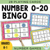 Numbers 0 to 20 Bingo - including teen numbers