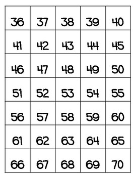 Number Bingo 1-100 by TeachPrayCraft | Teachers Pay Teachers