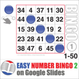 Number Bingo 1-50 Digital ESL ELL Newcomer Game