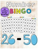 Number Bingo 26 - 50