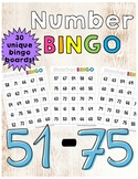 Number Bingo 51 - 75