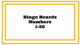Number Bingo Game 1-20