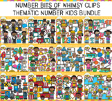 Number Bits of Whimsy Clips: Thematic Math Kids Number Cli