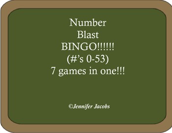 Preview of Number Blast Bingo