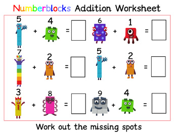 Preview of Number Blocks Addition Worksheet