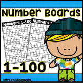 Number Boards 1-100: Fill in the Missing Numbers on the Hu