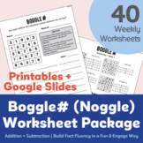 Number Boggle (Noggle) Worksheet Packet (40 Sheets) | Prin