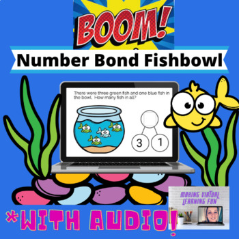 Preview of Number Bond Boom Cards *With Pre-Recorded Audio