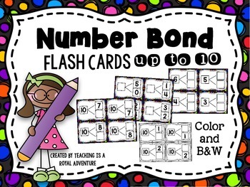 Preview of Number Bond Flash Cards