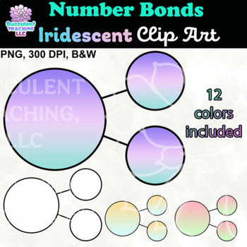 Preview of Number Bond Iridescent Clip Art