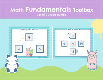 Preview of Math Fundamentals Toolbox: Sheets "Number Bond" and "Less & More"