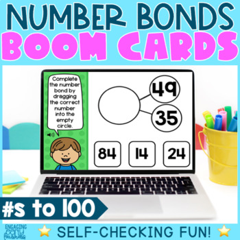 Preview of Number Bond Math Activity | Number Bonds to 100 Boom Cards™
