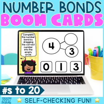 Preview of Number Bond Math Activity | Number Bonds to 20 | Boom Cards™