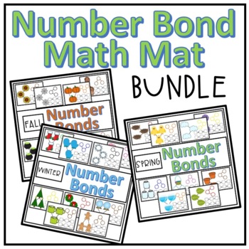 Preview of Number Bond Math Mats Bundle, Composing and Decomposing Numbers, Addition