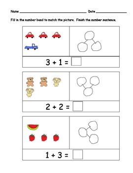 number bonds for kindergarten pack of sets 12 and 3 by