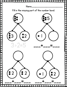 Number Bond Practice with Number Sentences by Bridget V | TPT