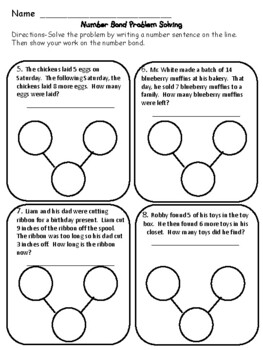 problem solving using number bonds