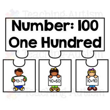 number bond puzzles 0 to 100 by teaching autism tpt