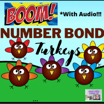 Preview of Number Bond Turkey BOOM Cards with audio