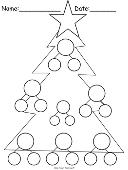 Number Bond Christmas Tree by Miss Penny's Teachings | TpT